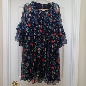 Navy floral dress